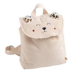 Sac à dos maternelle en velours côtelé avec oreilles  - vertbaudet enfant