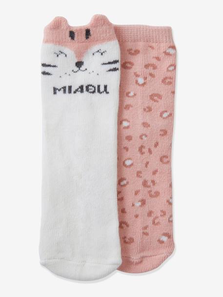 Lot De 2 Paires De Chaussettes Chat Bebe Lot Rose Blanc Vertbaudet Lot De 2 Paires De Chaussettes Chat Bebe Lot Rose Blanc Vertbaudet