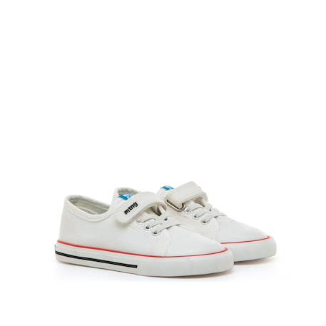 Sneakers garçon fermeture à lacets + scratch Blue marine+White 10 - vertbaudet enfant 