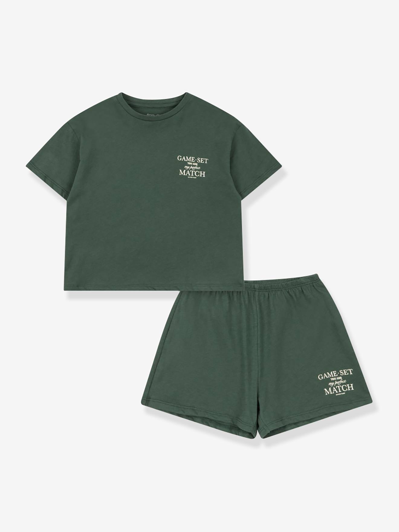 Ensemble T-shirt et short Famo vert Ensemble T-shirt et short Famo vert