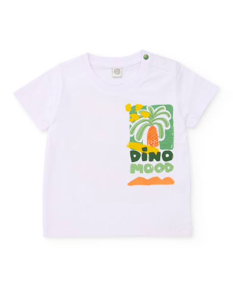 T-shirt garçon en maille avec graphisme palmier  - vertbaudet enfant