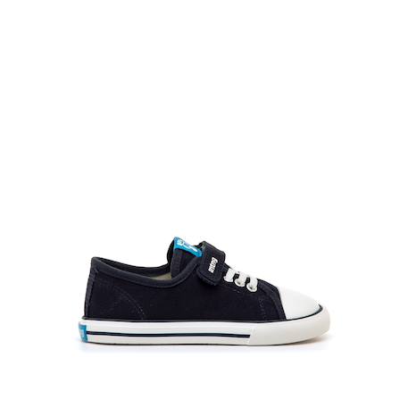 Sneakers garçon fermeture à lacets + scratch Blue marine+White 1 - vertbaudet enfant 