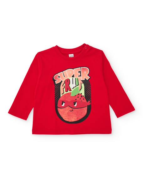 Bébé-T-shirt garçon en maille avec graphisme sur le devant