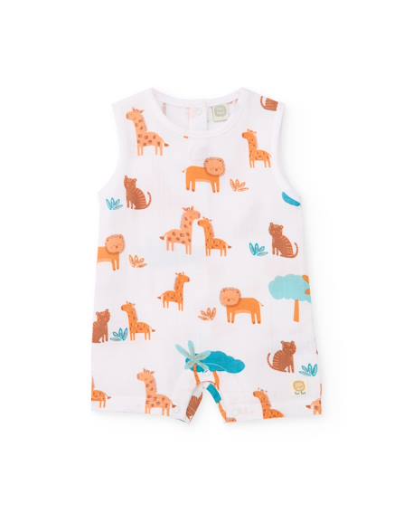 Bébé-Salopette en tricot pour nouveau-né avec motif animaux