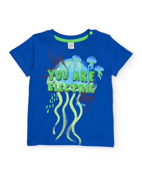 T-shirt garçon en maille avec motif de méduse  - vertbaudet enfant