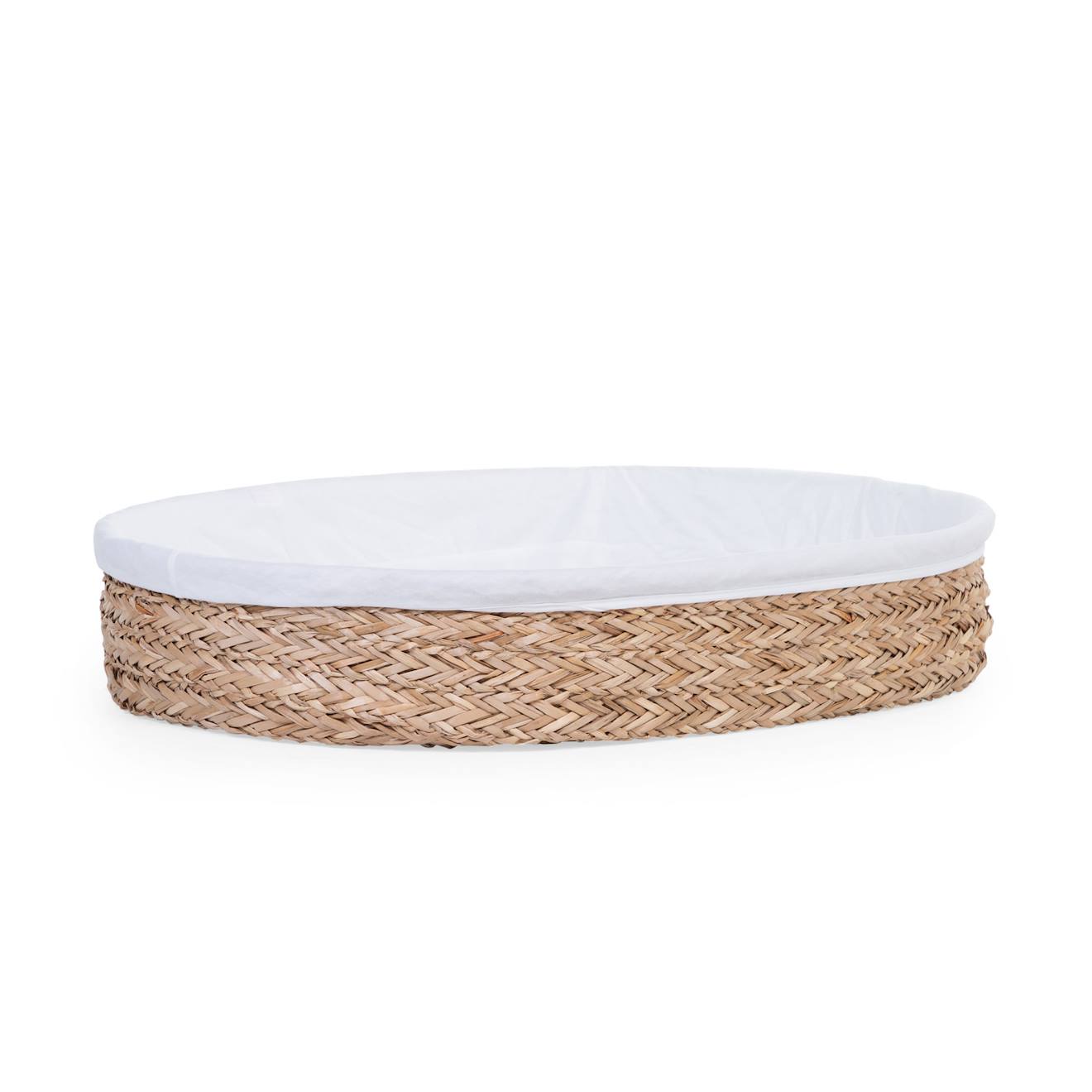 Panier À Langer Jonc De Mer Naturel/blanc