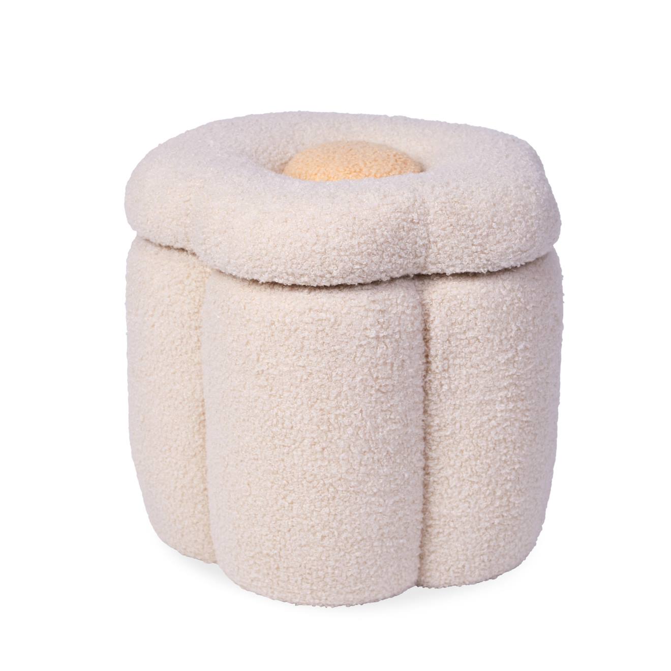 Pouf + Coffre À Jouets Fleur Fleurs