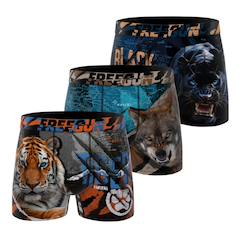 -Lot de 3 boxers enfant  Wild animals - animaux sauvages