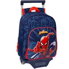 Sac à dos à roulettes maternelle spiderman web 28 cm trolley haut de gamme  - vertbaudet enfant