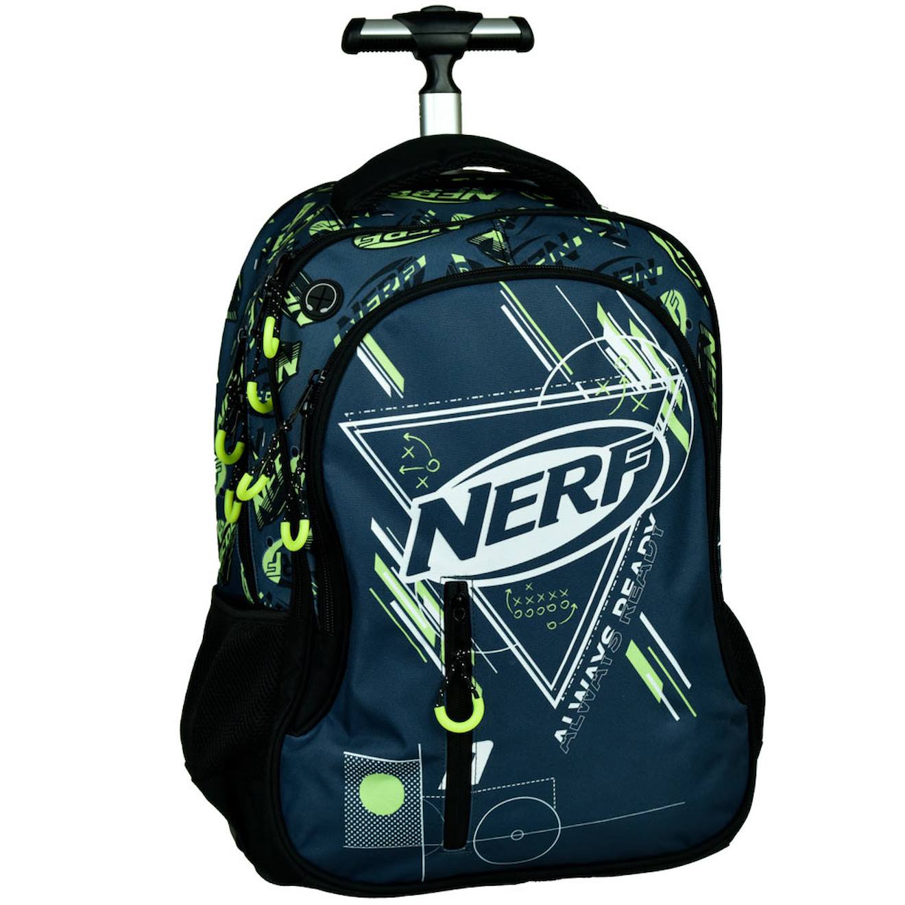 Sac À Dos À Roulettes - Nerf Xray 48 Cm - Cartable Robuste Multicolore