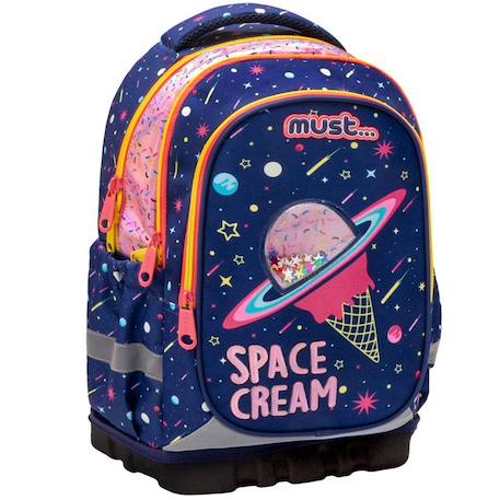 Fille-Sac à dos cmp space cream 2 compartiments zippés 43 cm