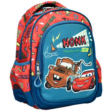 Sac à dos maternelle cars motif course en tissu résistant  - vertbaudet enfant