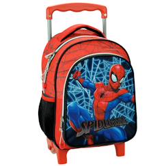 -Trolley garçon sac à dos imprimé spider-man en tissu