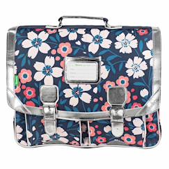 Cartable 41 cm floriane imprimé fleurs – 2 compartiments  - vertbaudet enfant