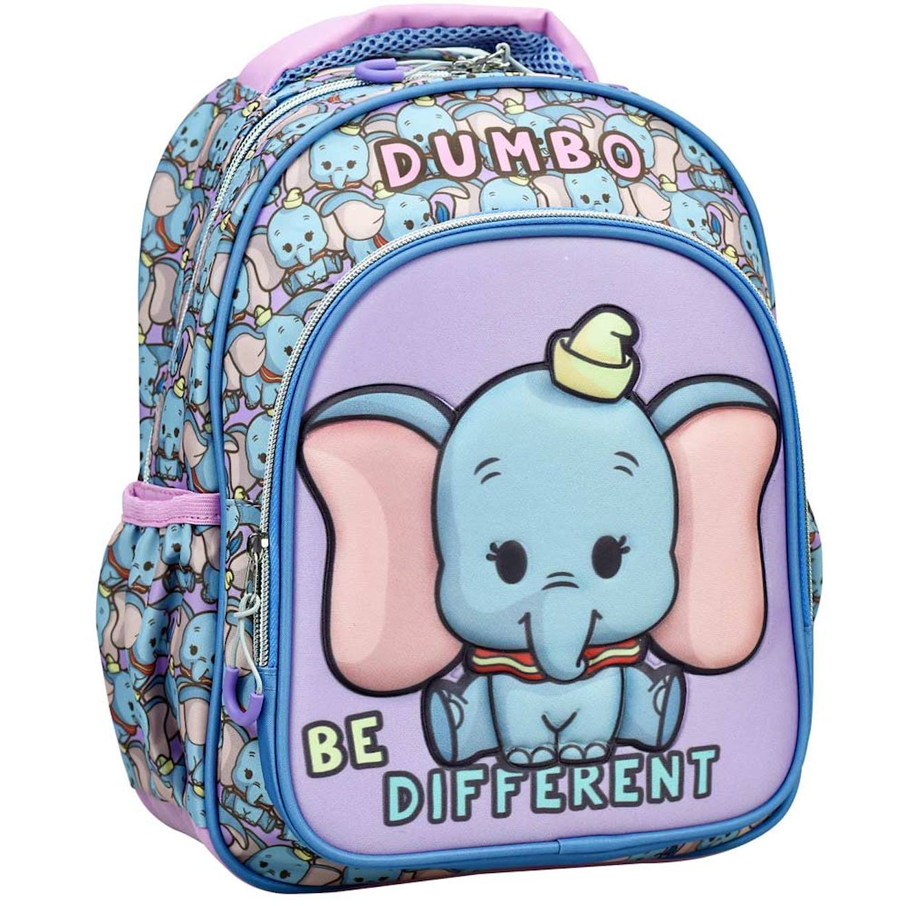 Sac À Dos Maternelle Fille Dumbo Léléphant De Disney 30 Cm Bleu / Violet