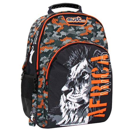 Garçon-Accessoires-Cartable, trousse-Sac à dos enfant animal planet imprimé lion en polyester