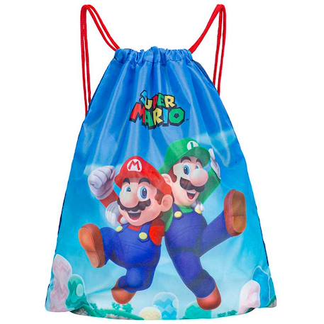 Sac de piscine à cordon super mario 42 cm clair 37 x 1 cm super mario  - vertbaudet enfant