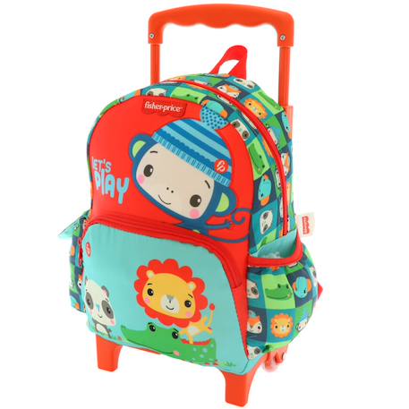 Sac à dos à roulettes maternelle animaux fisher price 30 cm  - vertbaudet enfant