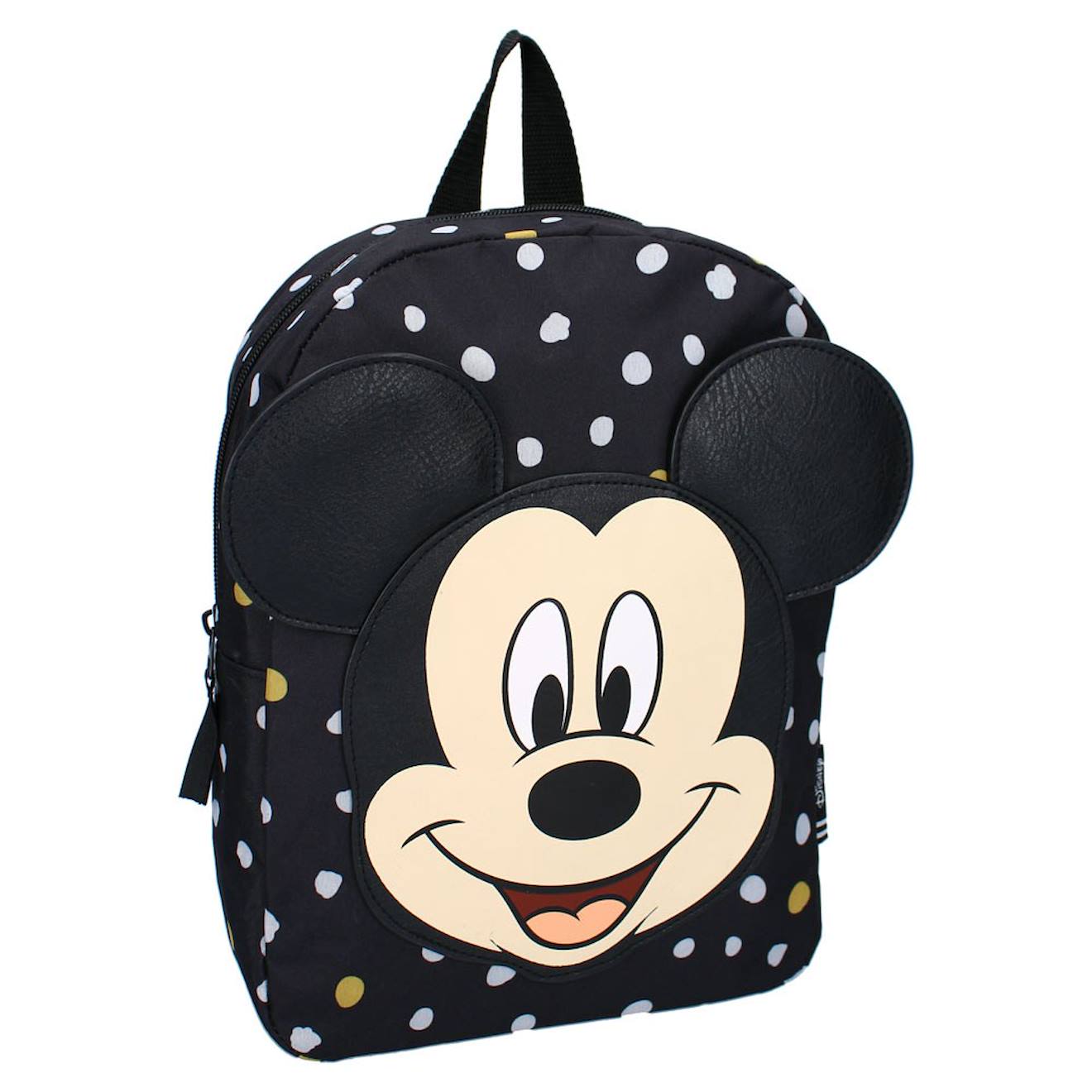 Sac À Dos Fille Mickey Mouse Avec Appliqué Pu Et Motif Pois Noir / Blanc / Gris