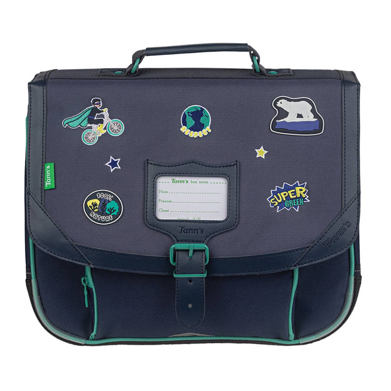 Cartable Anthony 35 Cm Avec Poche Zippe Rflchissante Bleu Gris Anthracite Gri 78 €