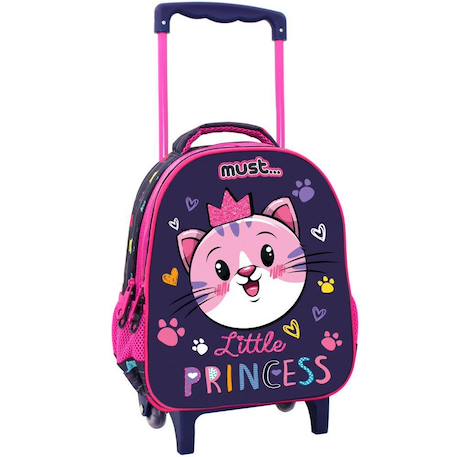 Sac à dos à roulettes maternelle chat little princess - trolley - compact - little princess  - vertbaudet enfant
