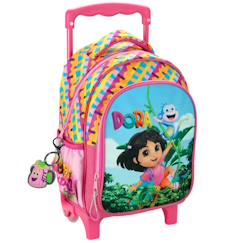 -Sac à dos à roulettes enfant fille - dora lexploratrice - maternelle