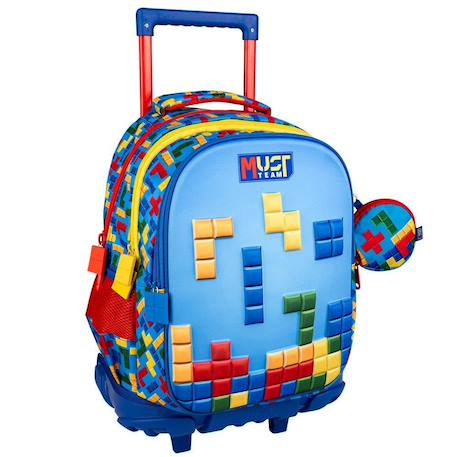 Trolley sac à dos à roulettes must team 3 compartiments 45 cm  - vertbaudet enfant