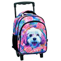 Sac à dos à roulettes fille - chien love - trolley maternelle compact  - vertbaudet enfant
