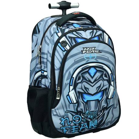 Garçon-Accessoires-Cartable, trousse-Sac à dos à roulettes imprimé robot no fear 48 cm