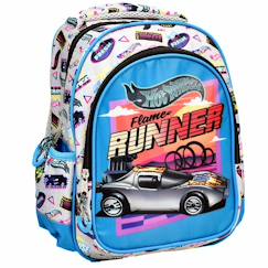 -Sac à dos maternelle hot wheels en polyester imprimé flame runner