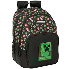 -Sac à dos minecraft creeper 42 cm - 2 cpt