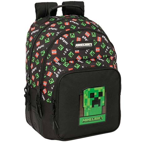 Sac à dos minecraft creeper 42 cm - 2 cpt  - vertbaudet enfant