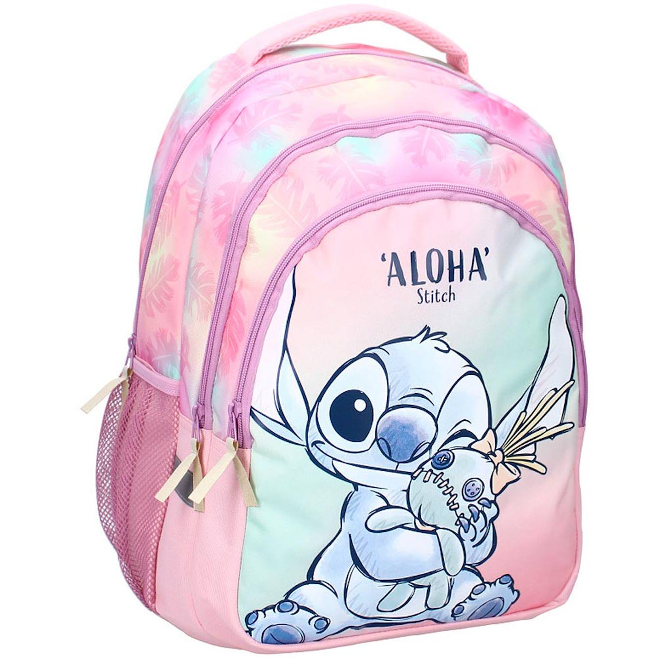 Sac À Dos Mini Lilo & Stitch 2 Compartiments Zippés 44x33x24 Cm Multicolore