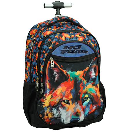 Garçon-Accessoires-Sac à dos à roulettes no fear loup colors 48 cm - trolley scolaire