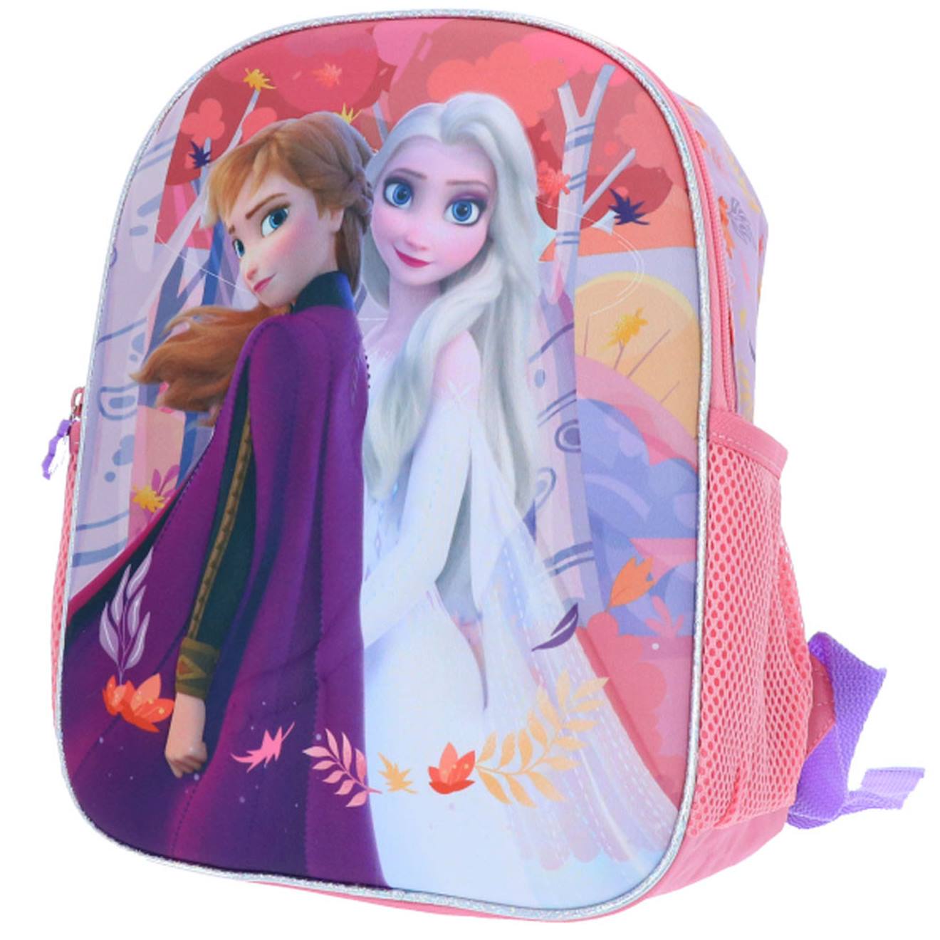 Sac À Dos Maternelle Fille Résistant Reine Des Neiges Ii Personnages Elsa Et Anna 32 Cm Blanc / Violet / Clair