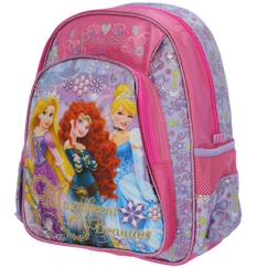 -Sac à dos enfant fille polyester satiné imprimé disney princess 38 cm