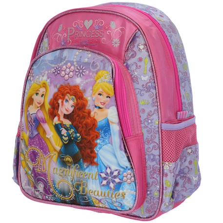 Sac à dos enfant polyester satiné imprimé disney princess 38 cm  - vertbaudet enfant