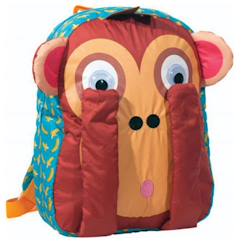 Sac à dos maternelle rembourré motif singe 3d  - vertbaudet enfant