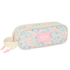 Jouet-Matériel scolaire-Trousse rectangulaire blossom 2 compartiments à zip 21 cm