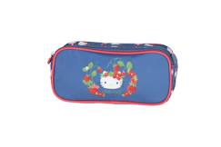 Jouet-Matériel scolaire-Hello kitty - trousse scolaire strawberry - bleu/rouge - 2 compartiments