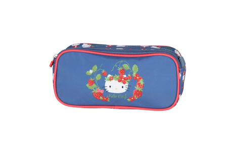 Garçon-Accessoires-Cartable, trousse-Hello kitty - trousse scolaire strawberry - bleu/rouge - 2 compartiments