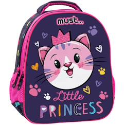 Sac à dos maternelle fille la boutique des toons motif chat couronne pailletée  - vertbaudet enfant