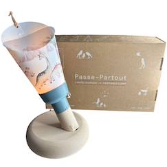 Linge de maison et décoration-Coffret lampe nomade 5 en 1 dinosauria-bleu glacier