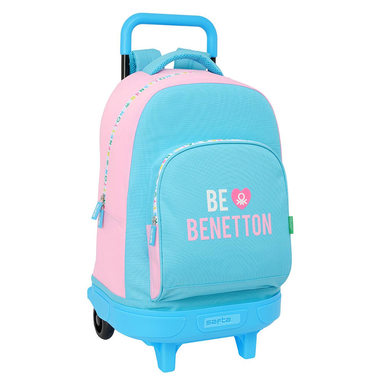 Sac À Dos À Roulettes Fille 45 Cm - Pvc Haute Qualité - Benetton Multicolore