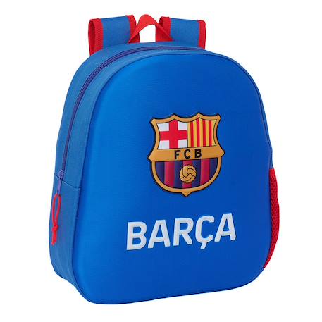 Garçon-Sac à dos enfant garçon fc barcelone avec coque frontale 3d et écusson 33 cm