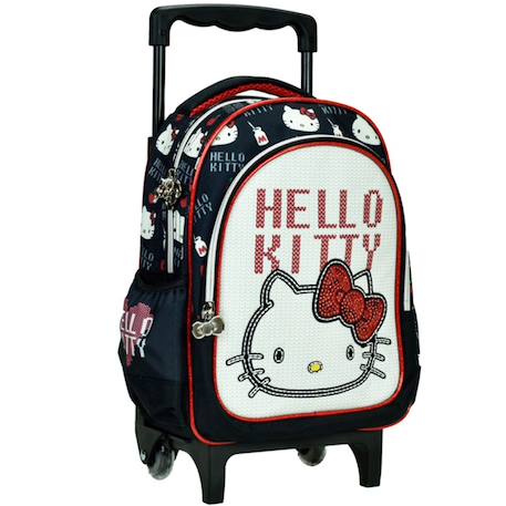 Sac à dos à roulettes hello kitty heart strass 30 cm trolley maternelle  - vertbaudet enfant