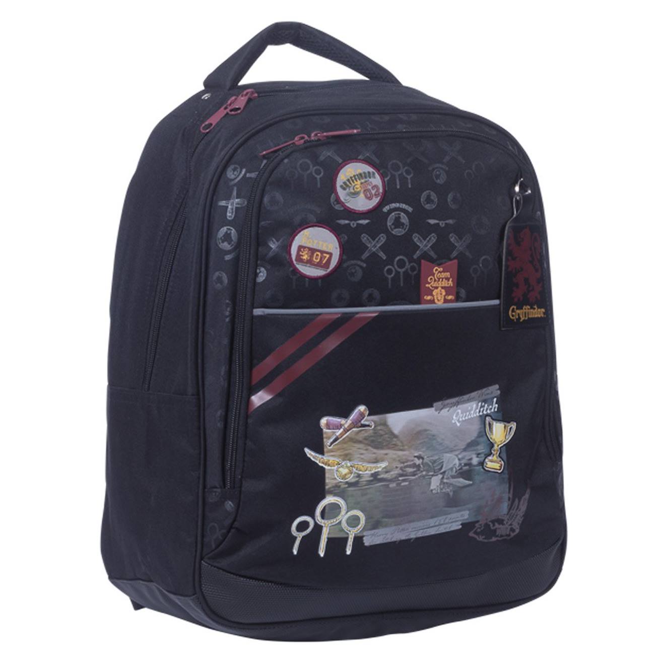 Sac À Dos Scolaire Garçon Imprimé Harry Potter Wizarding World 42 Cm Noir / Bordeaux
