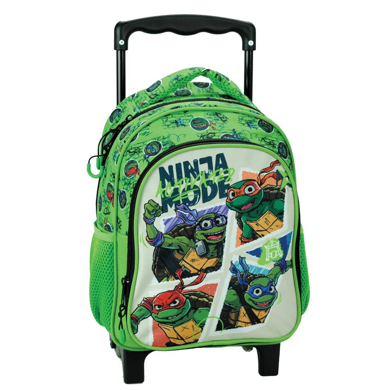 Sac À Roulettes Maternelle Garçon Tortues Ninja Activated 30 Cm Vert