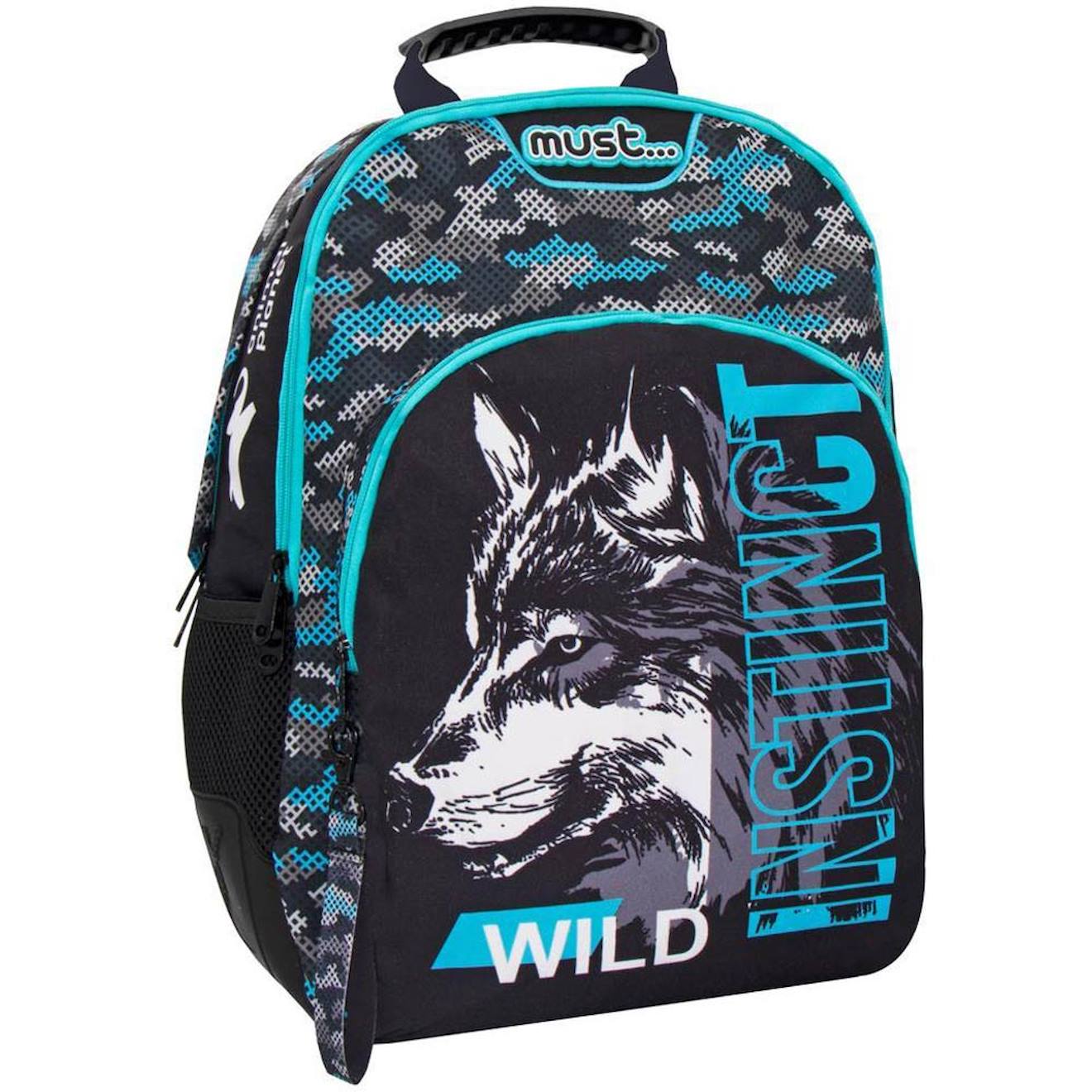 Sac Dos 45 Cm Animal Planet Motif Loup 3 Compartiments Noir Bleu Marine Noir 44 €