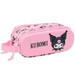 Trousse à crayons safta kuromi 3d en simili cuir  - vertbaudet enfant